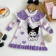 thumbnail image 2 of Kuromi Vestido de punto para niños, ropa de otoño, estrella de cinco puntas, bordado de amor, lazo, Princesa, fiesta de navidad, 2 of 5