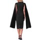 thumbnail image 3 of Vestido de cóctel INSPIRE CHIC para mujeres, vestido lápiz con capa de manga larga plisada, 3 of 6