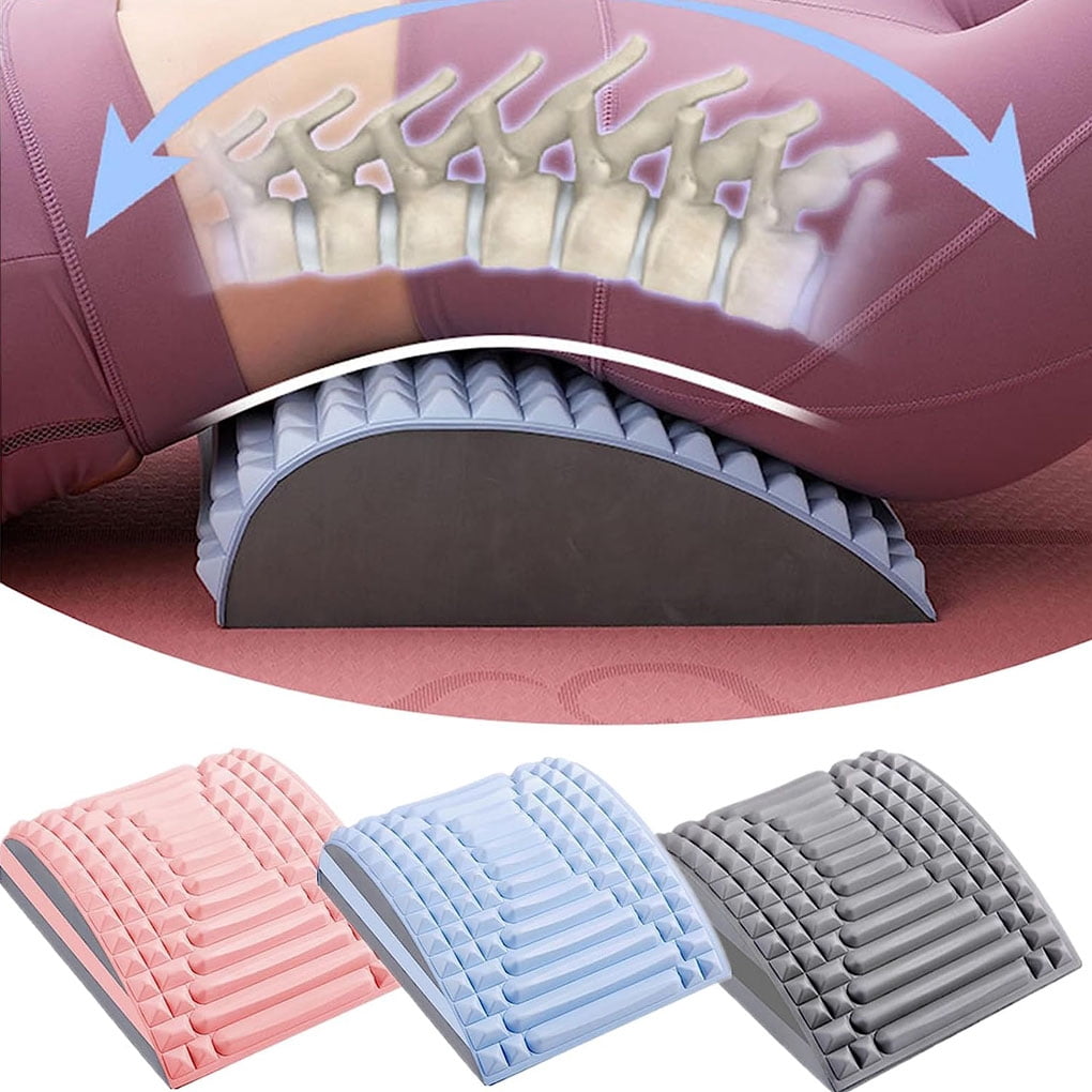 Back and Neck Support Stretcher Massager for Back and Cervical Pain Relief, Muscle Relaxation, Orthopedic Back and Neck Stretcher, Spinal Support Equipment for Herniated Discs(Grey)
