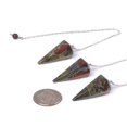 thumbnail image 3 of Péndulo de jaspe Sangre de Dragón Justinstones, gema de 3,8 cm, 3 of 4