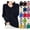 12# Black, variant on Women's Wool Blend Weaters Long Sleeve V Neck Pullover Basic Tops Cozy Knit Sweater Lightweight Warm Fall Clothing Black L