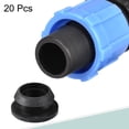 thumbnail image 3 of Uxcell Drip Irrigation Coupling 16mm Barbed Locking Fitting with Washer Blue 20 Pack, 3 of 5
