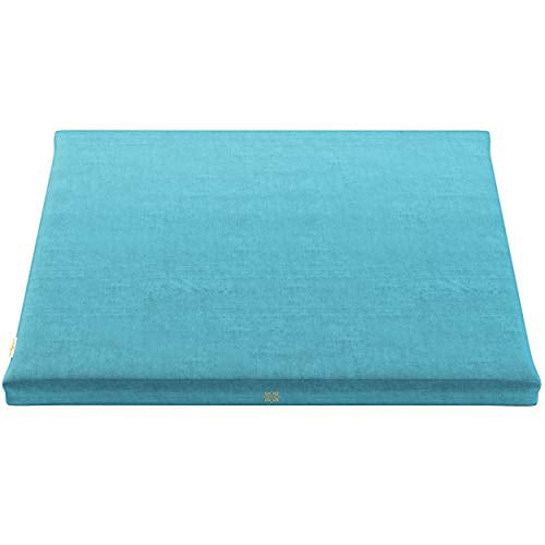 Luxurious Meditation Cushion Pillow with 100% Cotton Filling Mindful and Modern Velvet Zabuton Meditation Mat Enjoy Better Posture and Greater Comfort for Zafu or Bench 
