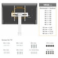 thumbnail image 4 of RTVR Modern Swivel Floor TV Stand for LCD LED TVs up to 75 inch Compatible with VESA Mount, White, 4 of 9