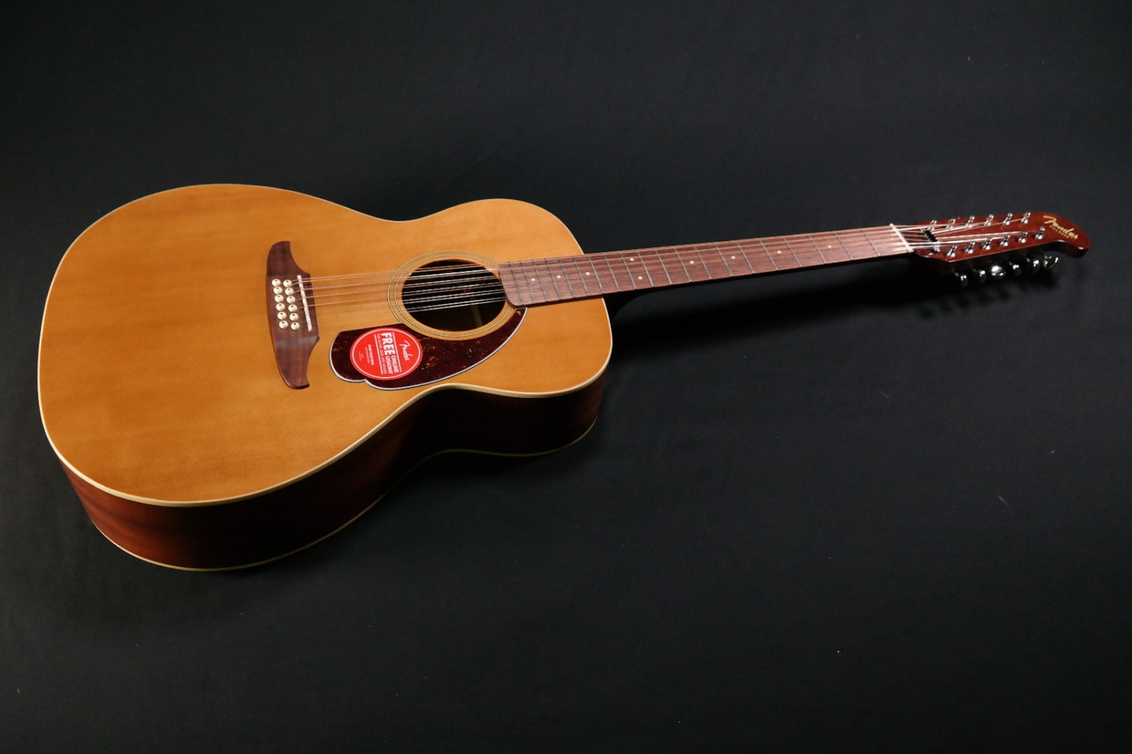 Fender Villager 12 String Acoustic Electric Guitar with Gig Bag, Aged Natural