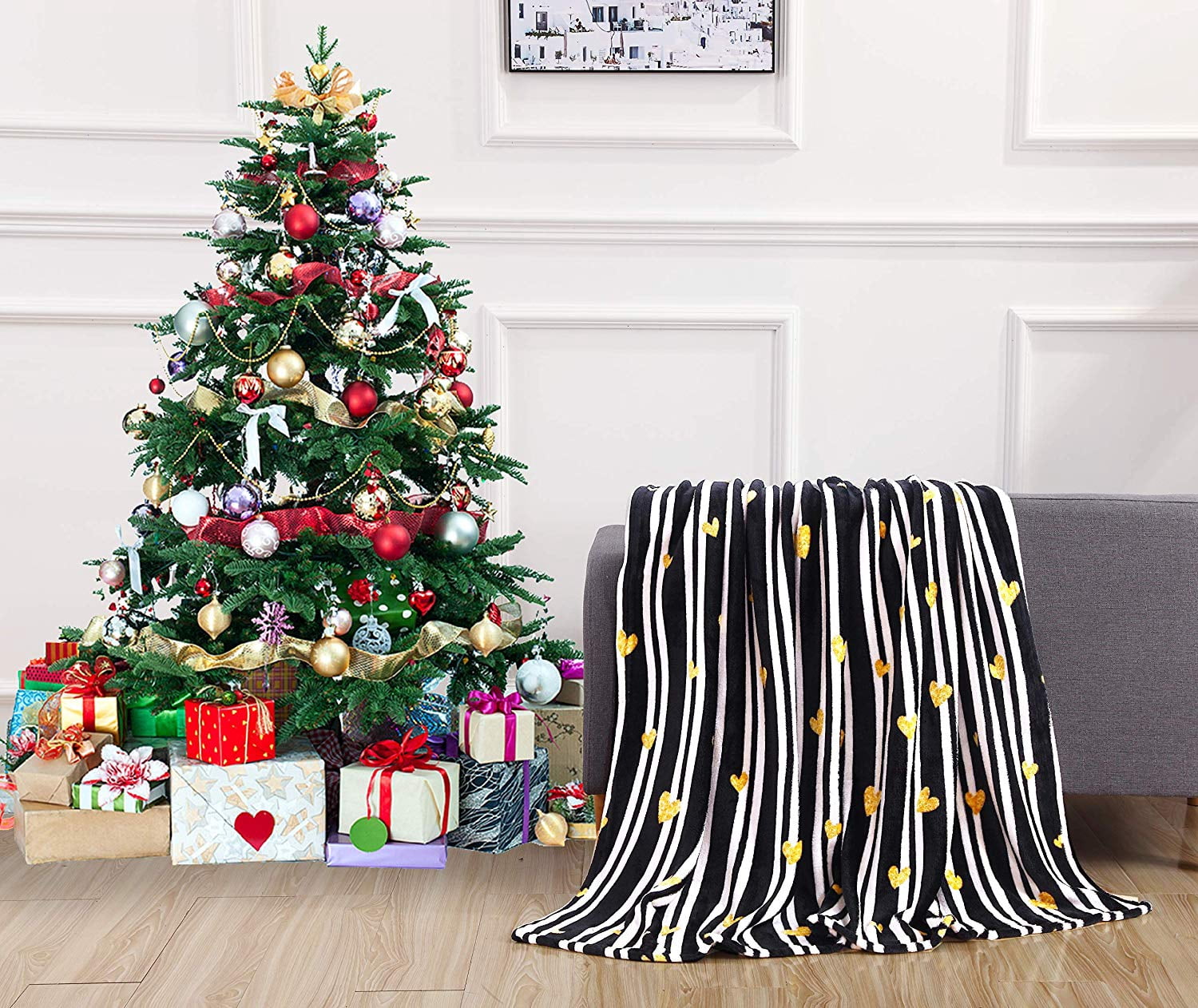 Elegant Comfort 50 x 60 Blanket Gift Christmas Throw