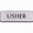 Silver & Black, variant on Usher Contemporary Badge, Gold & Black - Magnetic Back