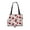 Leaves And Anemone Flowers In Red Grey, variant on Xecao Ladybugs and Red Hearts for Cat Carrier Small Dog Handbag: The Ideal Travel Companion for Your Pet