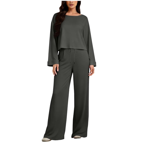 TaTaai Women Solid Cotton Linen Drawstring Waist Wide Straight Leg Capri Pants with Pockets Loose Casual Ladies Fitness Daily Lounge Wear Breathable No Fading Stylish Comfortable Trousers Gift