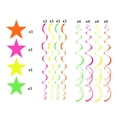 thumbnail image 6 of Dserhfy 40 Pcs Glow Paper Star Hanging Swirl Decoration Glow in The Dark Ceiling Streamer Fluorescent Neon Party Supplies for Wedding Birthday, 6 of 8
