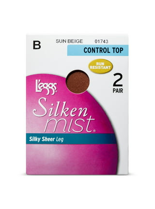 L'eggs Women's Silken Mist Silky Sheer Control Top Pantyhose, 3 Pack 