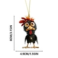 thumbnail image 3 of Uklsqma Crazy Pendant 2D Flat Car Rearview Mirror Decoration Pendant | Versatile Backpack Accessory | Durable Material | Easy Hanging | Unique Fun Gift for Car Interior and Personal Style, 3 of 6