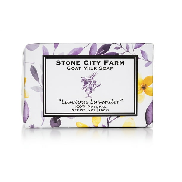 Stone City Farm Goat Milk Soap Luscious Lavender 5oz Bar Walmart Com Walmart Com