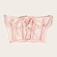 thumbnail image 5 of SRZYMJ Underbust Corset Belts for Women Lace Up Tie Back Bustier Sheer Mesh Cincher Waist Belt, 5 of 6