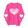 thumbnail image 4 of Dolkfu Valentines Graphic Shirts for Women Pullover Love Heart Pink Shirts Active Plus Size Crewneck Tops for Women XS, 4 of 9