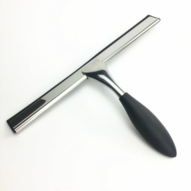 Jinsinto Shower Scraper, Shower Glass Door Scraper, Multifunctional Window Scraper, For Shower Door Tile Mirror, Stainless Steel, Anti-Slip Handle, Long Blade, 10 Inch