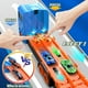 thumbnail image 4 of Tiaoniao Camión de transporte de juguete para niños Pista de carreras dual de 61 pulgadas y auto de expulsión 6 autos de metal y juego de camión portador de almacenamiento plegable Juguetes para autos, 4 of 5