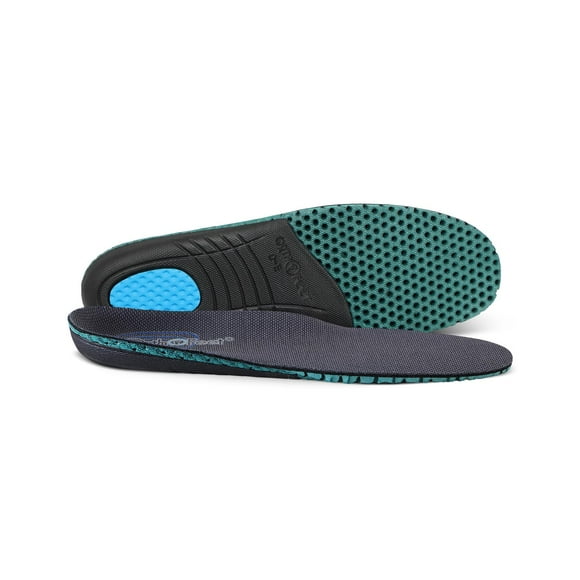 Orthofeet Men's Orthotic Insoles with Arch Support for Plantar Fasciitis and Pain Relief, Size 7 X-Wide