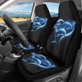 thumbnail image 2 of POLERO Dolphins and Flowers Vehicle Seat Covers for Car, Set of 2 Waterproof Front Seat Cover Non-Slip Stretchable Front Seat Covers, 2 of 9