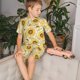 thumbnail image 4 of Fotbe Watercolor With Sunflowers Pijama Estampada de 2 Piezas para Niños – Ropa de Dormir de Manga Corta Cómoda para Niños y Niñas, Camiseta y Shorts de Algodón-3X-Large, 4 of 6