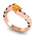 thumbnail image 2 of 1.20 Carat Natural Diamond Citrine & Black Onyx Gemstone Elegant Engagement Ring for Ladies 18K Rose Gold Size 6 by Diamond-Capitals, 2 of 8
