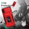 thumbnail image 2 of Funda para GANGXUN iPhone X - Soporte metálico, Función magnética, Rojo, 2 of 6