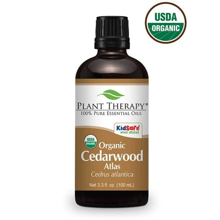 Plant Therapy Organic Cedarwood Atlas Essential Oil 100 mL (3.3 fl. oz.) 100% Pure, Undiluted, Therapeutic Grade Plant Therapy Organic Cedarwood Atlas Essential Oil 100 mL (3.3 fl. oz.) 100% Pure, Undiluted, Therapeutic Grade