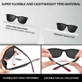 thumbnail image 3 of Gafas de sol polarizadas para hombre con protección UV400 y montura ligera, gafas de sol cuadradas, 3 of 8