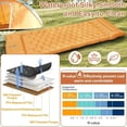 thumbnail image 2 of Eurhowing Inflating Sleeping Pad with Pillow, 4.7" Thick Camping Mattress with Built-in Foot Pump, Waterproof Air Mattress for Backpacking Hiking Travel, Orange, 2 of 7