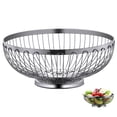 thumbnail image 2 of Billuyoard Cesta de fruta de acero inoxidable 201, frutero hueco, cesta de almacenamiento de alambre de Metal multiusos para sala de estar, oficina, cocina Mostrada Numero 3 Billuyoard HA026376-03, 2 of 6