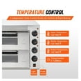 thumbnail image 4 of Electric 14 Inch Countertop Pizza Maker, Stainless Steel Indoor with Temperature Control, 662°F, Pizza Baking for Home & Use, 4 of 9