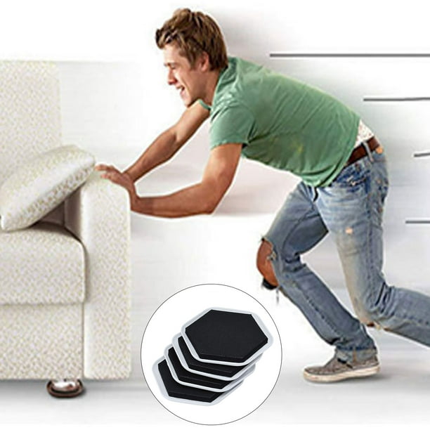 Furniture Sliders For Carpet, Hardwood Floor Felt Protectors Mat Table  Moving Pads ,4pcs Heavy Duty Furniture Moving booster