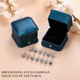 thumbnail image 6 of TINGN Birthstone Stud Earrings for Women Mom S925 Sterling Silver Round Cut Birthstone Stud Earrings for Women Mom Anniversary Birthday Gifts, 6 of 7