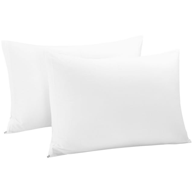 Unique Bargains Taies d'Oreiller à Fermeture Éclair en Coton 2 Pcs
