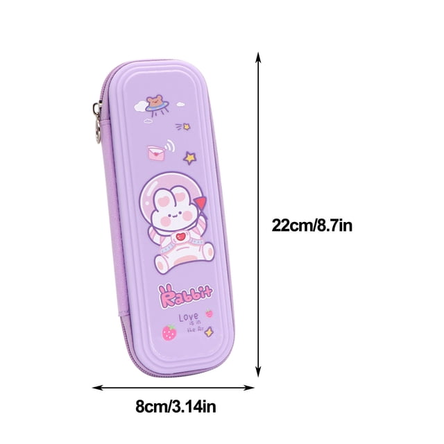 Estuche de Lápiz para Niñas Estuche de Lápiz de Plástico Pequeño para Estudiantes de Escuela Primaria, Estuche de Lápiz de Gran Capacidad para Niñas, Estuche de Lápiz de Alta Denominación Estuche de L