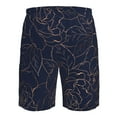thumbnail image 6 of Kll Copper-Gold Gloss Outline Navy Dark Blue Men'S Casual Summer Beach Shorts Hawaiian Shorts With Pockets-Xx-Large, 6 of 9