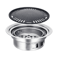 thumbnail image 1 of Four à Charbon en Acier Inoxydable pour la Maison, Commercial, Rond, Antiadhésif, Barbecue, Extérieur, Camping, Poêle à Charbon Portable, 1 of 6