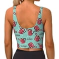 thumbnail image 3 of Lsque Snowflake Hot Cocoa Printed Women'S Sports Bra, Compression, Moisture Wicking, High-Impact Sports Bra For Women,Supportive sports bra-X-Large, 3 of 9