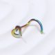 thumbnail image 1 of Tachuelas de acero inoxidable para la nariz, anillos Multicolor con forma de corazón, ganchos para Piercing, joyería para el cuerpo, nueva moda, 1 of 4