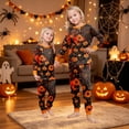 thumbnail image 6 of Mfakffe Halloween Spider Pumpkin Family Pajamas Long Sleeve Matching Loungewear Sets Soft 2-Piece Home Sleep Outfits for Daily Wear, 6 of 6