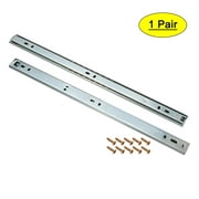 Uxcell 15.35" 2 Sections 100 LBS Drawer Slides Ball Bearing Side Mount 1pair