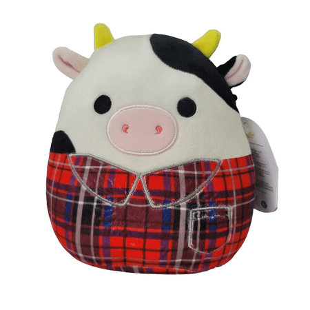 

Squishmallows Official Kellytoys Plush 7.5 Inch Connor the Cow in Flannel Pajamas Christmas Edition Ultimate Soft Stuffed Toy
