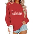 thumbnail image 2 of Goodtrade8 Christmas Tops for Women 2025 Merry Sweatshirts Printed Long Sleeve Crew Neck Christmas Gifts, 2 of 6