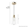 thumbnail image 6 of Hunter - Lochemeade 1-light Alturas Gold, Mini Pendant Light, Dimmable, Modern Style, Cylinder Shaped, for Bedrooms, Kitchens, Dining, Living Rooms - 45227, 6 of 7