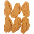 thumbnail image 4 of SHISUYAN Lifelike Orange Chicken Wing Photo Prop for Decoration and Display, PVC Material, 6 Pieces, 4 of 9
