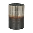 thumbnail image 6 of Two-Tone Textured Glass Vase for Living Room Decor - Elegant Home Accents for Table Centerpiece - Decorative Flower Vase for Bedroom, House and Office Styling - 9", Silver & Bronze, 6 of 12