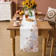 thumbnail image 2 of Orange Coastal Table Runner 70 Inches, Beach Nautical Coral Starfish Summer Bed Runner Dresser Scarves Tabletop for Indoor Outdoor Parties/Ceremony/Banquet, 13" x 70", 2 of 9