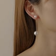 thumbnail image 5 of Xihbxyly En venta Pendientes en perlas y diseño asimétrico en cadetes y diamantes en imitación, 5 of 5