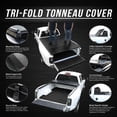 thumbnail image 3 of DNA Motoring Hard Top Folding Tri-Fold Tonneau Cover for 2022+ Toyota Tundra 6.5' Truck Bed, 3 of 8