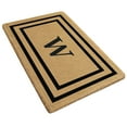 thumbnail image 4 of Heavy Duty Coir Door Mat Thin Double Picture Frame, Monogram W - Black 22" x 36", 4 of 5